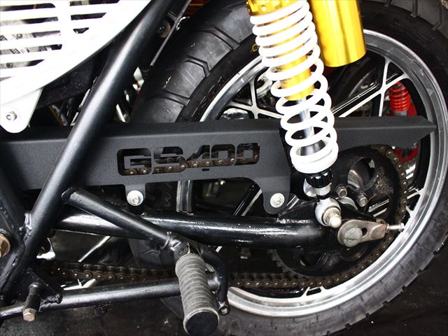 GS400 ブラック チェーンケース 新品 ロゴイリ - チェーン 